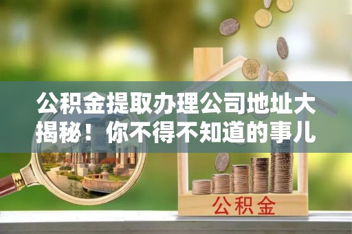 宜良公积金提取办理公司地址大揭秘！你不得不知道的事儿